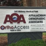 Appalachian Orthopedic Associates Entrance Sign